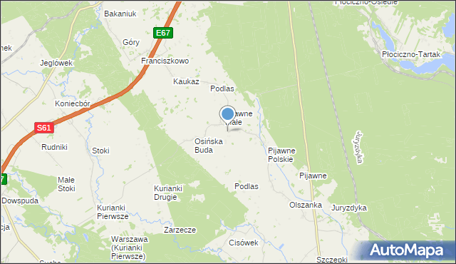 mapa Pijawne Ruskie, Pijawne Ruskie na mapie Targeo